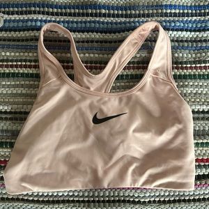 Pink Nike sports bra